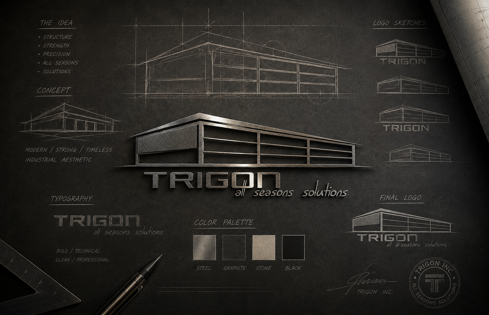 Brendiranje Trigon Inc. i proces izrade logotipa i vizuelnog identiteta
